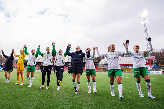 Hammarbys spelare jublar
