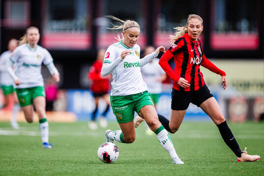 Hammarbys Stina Lennartsson och Brommapojkarnas Ellen