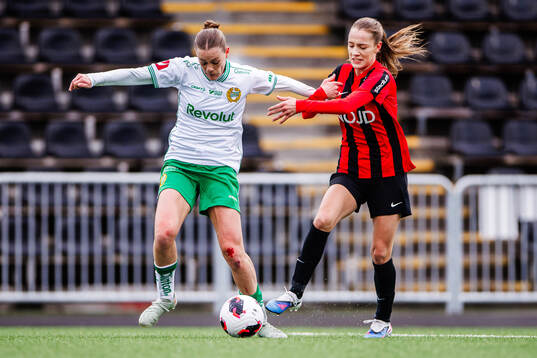 Hammarbys Sofia Reidy och Brommapojkarnas Augusta Priks