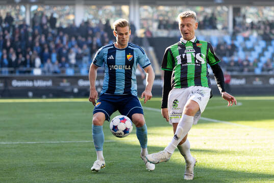 Djurgårdens Hampus Finndell och GAIS Joackim Fagerjord