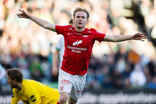 Markus Haaland of Brann celebrates