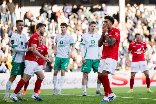 Noah Jean Holm of Brann looks dejected