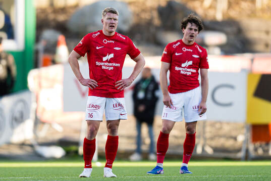 Kristian Eriksen of Brann looks dejected
