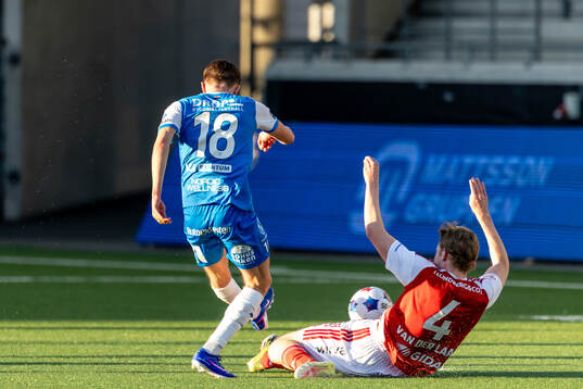 Oddevolds Gustav Forssell skjuter in 1-0