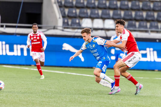 Oddevolds Gustav Forssell och Sandvikens IFs Liam Vabö