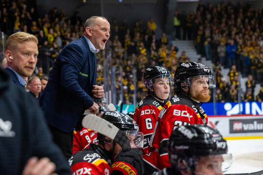 Luleås tränare Thomas Berglund reagerar