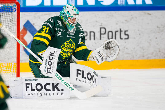 Björklövens målvakt Olle Eriksson Ek