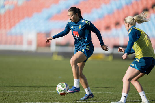 Rosa Kafaji of Sweden at a training session