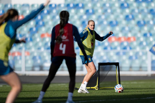 Elma Junttila Nelhage  of Sweden at a training session