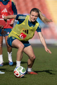 Beata Olsson  of Sweden at a training session