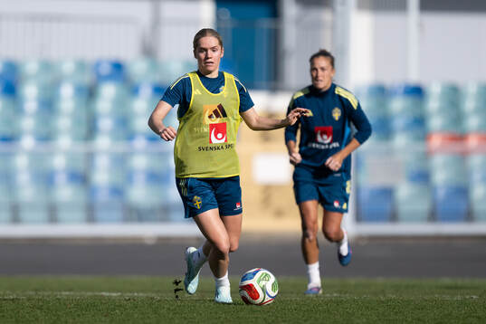 Hanna Lundkvist  of Sweden at a training session