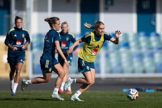 Julia Zigiotti Olme and Hanna Lundkvist  of Sweden at a