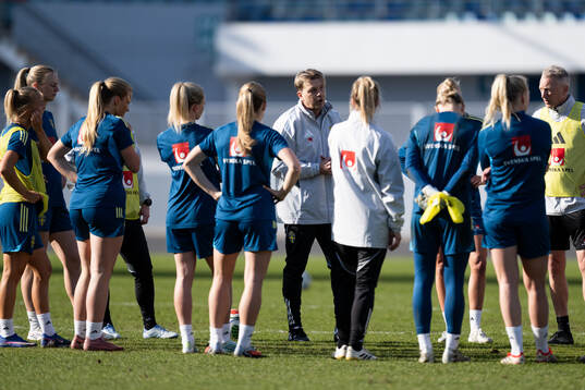 Head coach Tony Gustavsson of Sweden at a training session