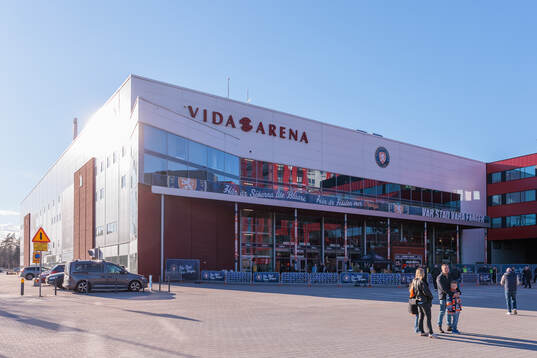 Exteriör vy av Vida arena