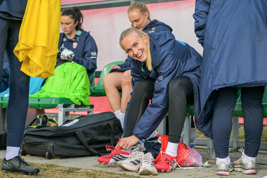 Goalkeeper Selma Panengstuen of the Norwegian women's