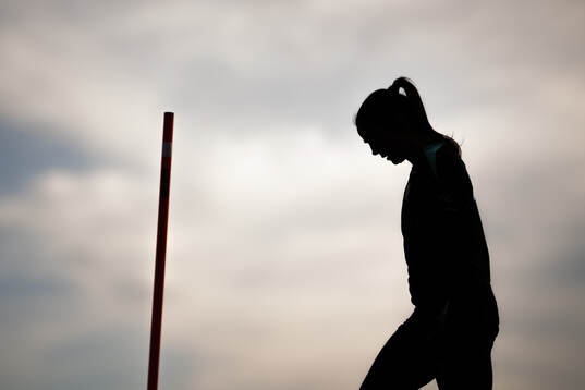 The silhouette of Tuva Hansen of the Norwegian women's