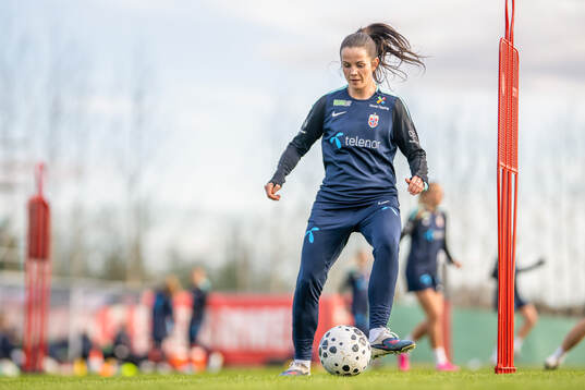 Tuva Hansen of the Norwegian women's national football team