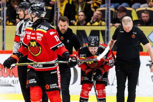 Luleås Mathias Bromé har ont