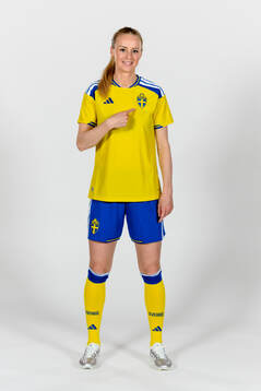 Goalkeeper Zecira Musovic of the Swedish women's national