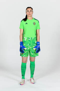 Goalkeeper Zecira Musovic of the Swedish women's national