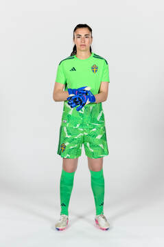 Goalkeeper Zecira Musovic of the Swedish women's national