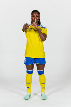 Monica Jusu Bah of the Swedish women's national football