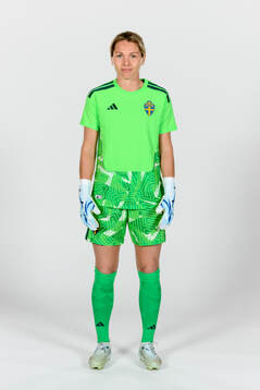 Goalkeeper Jennifer Falk of the Swedish women's national
