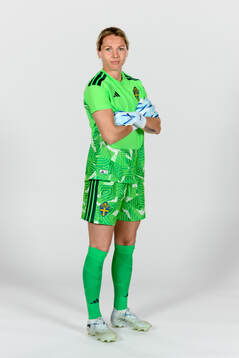 Goalkeeper Jennifer Falk of the Swedish women's national