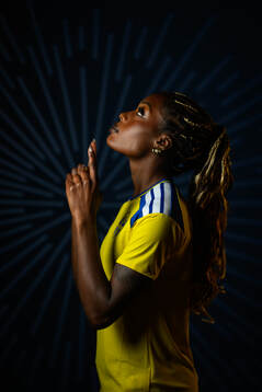 Evelyn Ijeh of the Swedish women's national football team