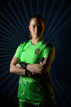 Goalkeeper Tove Enblom of the Swedish women's national