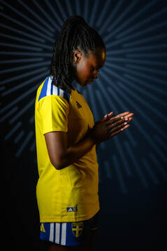 Monica Jusu Bah of the Swedish women's national football