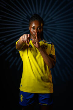 Monica Jusu Bah of the Swedish women's national football