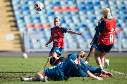 Hanna Wijk at a training session with the women's national