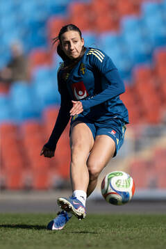 Rosa Kafaji at a training session with the women's national