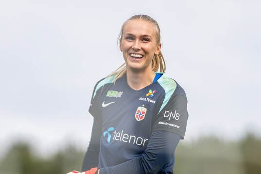 Goalkeeper Selma Panengstuen of the Norwegian women's