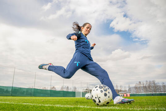 Tuva Hansen of the Norwegian women's national football team