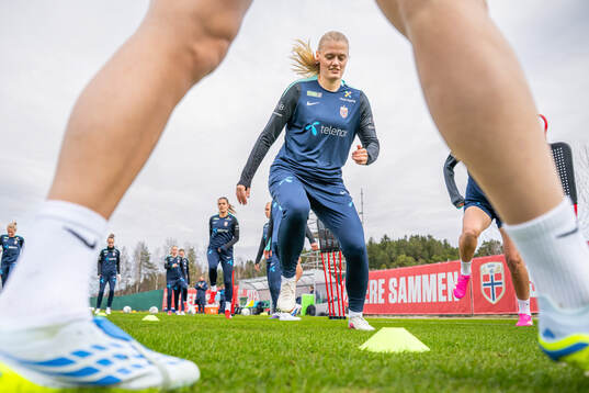 Mathilde Harviken of the Norwegian women's national