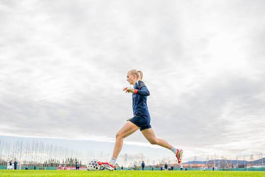 Goalkeeper Selma Panengstuen of the Norwegian women's