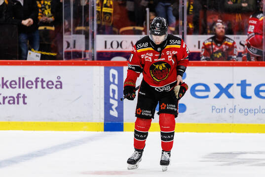 Luleås Brian O'Neill lämnar isen
