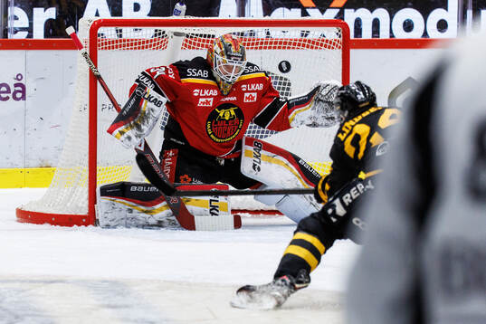Luleås målvakt Matteus Ward släpper in 4-0 av