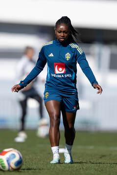 Monica Jusu Bah at a training session with the women's