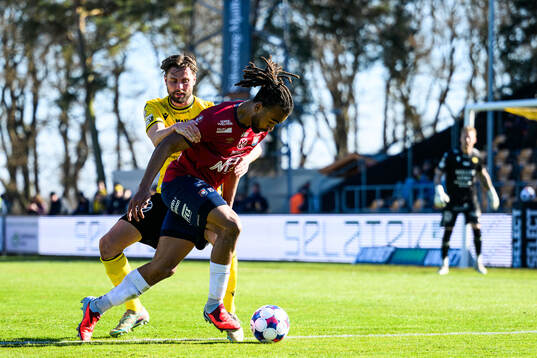 Under fotbollsmatchen i Allsvenskan mellan Mjällby och