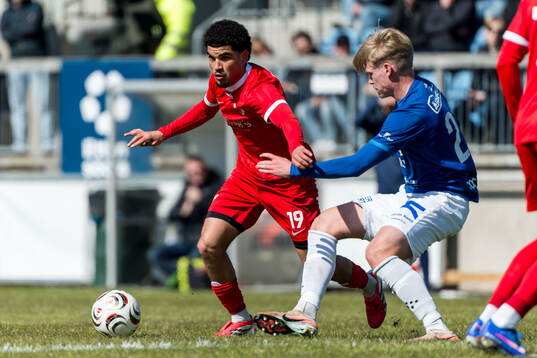 Ariana FCs Mahdi Fatahi och Trelleborgs Johan Brannefalk
