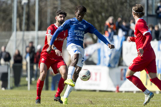 Trelleborgs Prince Balde och Ariana FCs Cihan Sener