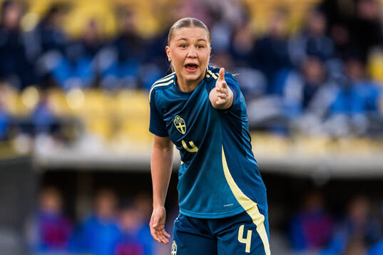 Alice Broman of Sweden reacts