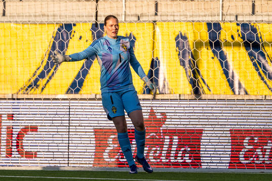 Goalkeeper Hanna Karlsson of Sweden