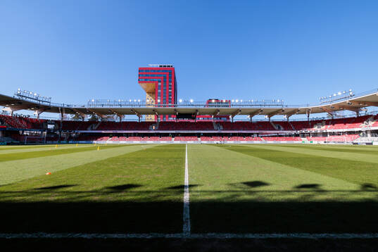 Interiör vy av Spiris arena