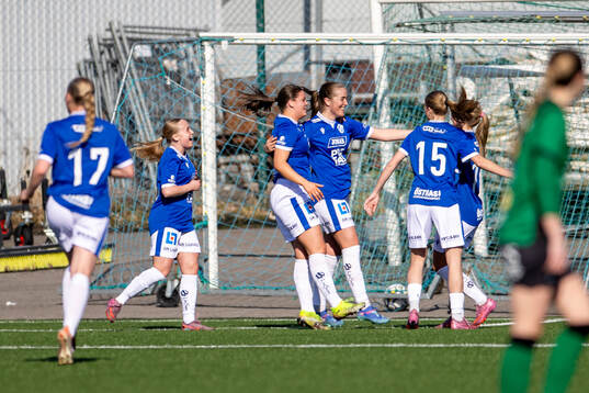 Halmstads spelare jublar