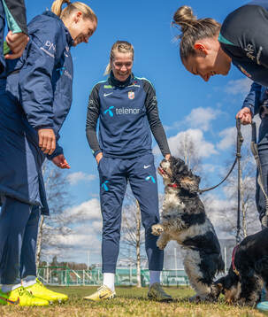 Lisa Naalsund, Ada Hegerberg and Vilde Bøe Risa of the