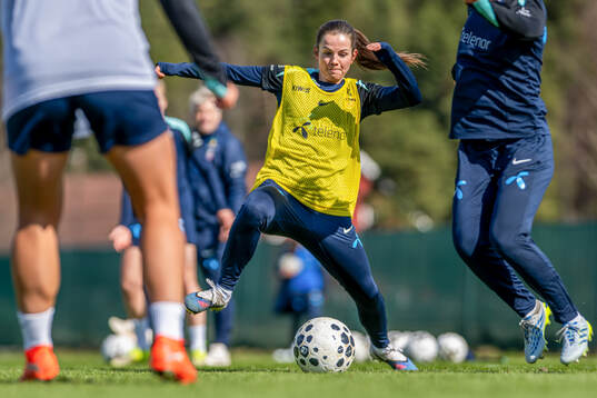 Tuva Hansen of the Norwegian women's national football team